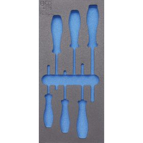   BGS technic 1/3 Szerszámtálca szerszámkocsihoz, üresen: 6 részes Torx csavarhúzó készlethez, T15-T40 (nem tartozék) (BGS 4078-1)