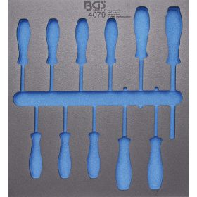   BGS technic 2/3 Szerszámtálca szerszámkocsihoz, üresen: 11 részes Torx csavarhúzó készlethez, T6-T40 (nem tartozék) (BGS 4079-1)