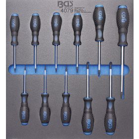   BGS technic 2/3 Szerszámtálca szerszámkocsihoz: 11 részes Torx csavarhúzó készlettel, T6-T40 (BGS 4079)