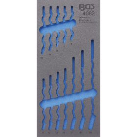   BGS technic 1/3 Szerszámtálca szerszámkocsihoz, üresen: 12 részes csillag-villáskulcs készlethez, 6-22 mm (nem tartozék) (BGS 4082-1)