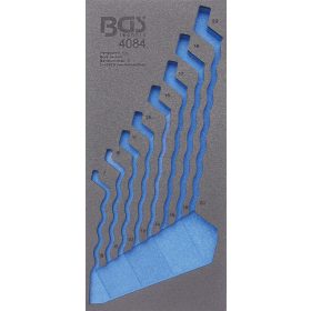   BGS technic 1/3 Szerszámtálca szerszámkocsihoz, üresen: 8 részes hajlított csillag-csillagkulcs készlethez, 6x7-20x22 mm (nem tartozék) (BGS 4084-1)