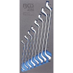   BGS technic 1/3 Szerszámtálca szerszámkocsihoz: 8 részes hajlított csillag-csillagkulcs készlettel, 6x7-20x22 mm (BGS 4084)