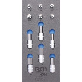   BGS technic 1/3 Szerszámtálca szerszámkocsihoz: 12 részes 1/2" Imbusz dugókulcs bit készlettel (BGS 4092)