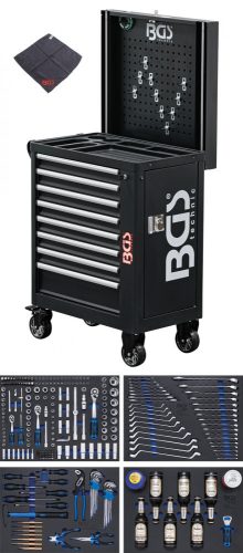 BGS technic Szerszámkocsi | 8 fiók | 263 szerszámmal (BGS 4106)