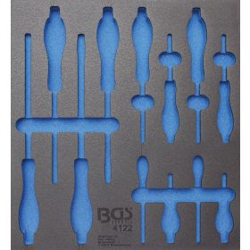   BGS technic 2/3 Szerszámtálca szerszámkocsihoz, üresen: 12 részes csavarhúzó készlethez (nem tartozék) (BGS 4122-1)