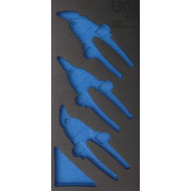   BGS technic 1/3 szerszámtálca szerszámkocsihoz, üresen: 3 részes karosszéria lemezvágó mini olló készlethez (nem tartozék) (BGS 4125-1)