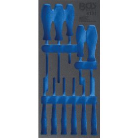   BGS technic 1/3 szerszámtálca szerszámkocsihoz (408x189x32 mm), üresen: 11 részes csavarhúzó készlethez (nem tartozék) (BGS 4131-1)
