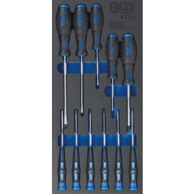   BGS technic 1/3 Szerszámtálca szerszámkocsihoz: 11 részes csavarhúzó készlettel (BGS 4131)