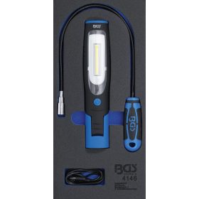   BGS technic Műhelykocsi-betét 1/3: Kézi lámpa és mágneskaros lámpa | 3 darabos (BGS 4146)