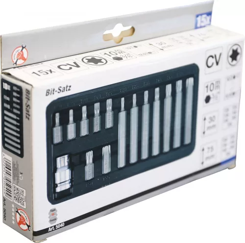 Kraftmann 15 részes Torx bitfej készlet (BGS 5040)