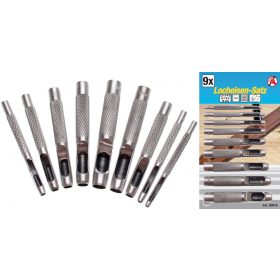   Kraftmann 9 részes bőr lyukasztó készlet, 2.5 - 10mm (BGS 50619)