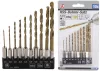 Kraftmann 10 részes titánium bevonatú HSS spirálfúró készlet (BGS 50801)