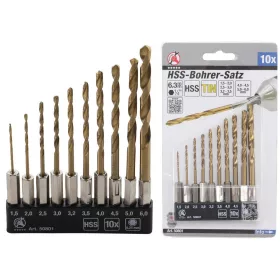   Kraftmann 10 részes titánium bevonatú HSS spirálfúró készlet (BGS 50801)