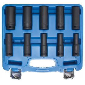   BGS technic 10 részes hosszított levegős dugókulcs készlet 1/2", 10-24mm (BGS 5206)