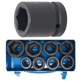  BGS technic 8 részes 1" levegős hosszított dugókulcs készlet, 27-50 mm (BGS 5245)