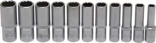 BGS technic Dugókulcs készlet 3/8" 11 részes hosszított 12 pontos (BGS 5252)