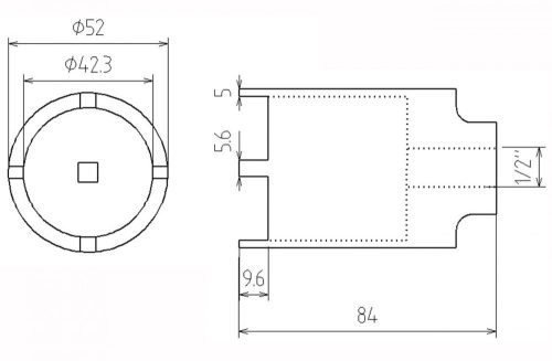 BGS technic Talpascsapszeg /gömbcsukló/ körmös kulcs Citroen / Peugeot (BGS 5422)