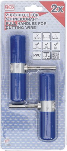 BGS technic Vágódrót-húzófogantyúk szélvédők kivágásához | 2 darabos (BGS 6666)