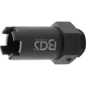   BGS technic 4 fogas speciális dugókulcs Mercedes, Neoplan, Setra üzemanyag fúvóka tartóhoz (BGS 67210-1)