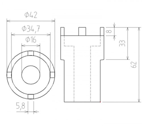 BGS technic 5 részes barázda anya dugókulcs készlet (BGS 67220)