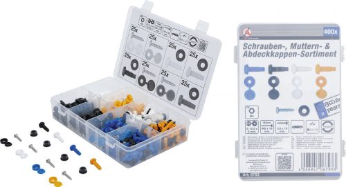 Kraftmann Csavar-, anya- és fedélkészlet | 400 darabos (BGS 6793)