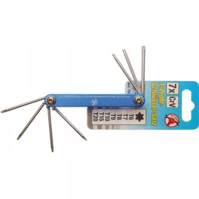   Kraftmann 7 részes Torx összecsukható kulcs készlet, T6 - T20 (BGS 7848)