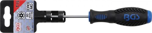 BGS technic Biztonsági Torx (fúrt) csavarhúzó, T15 (BGS 7849-T15)