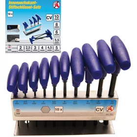   Kraftmann 10 részes T-fogós Imbuszkulcs készlet 2-10 mm (BGS 791)