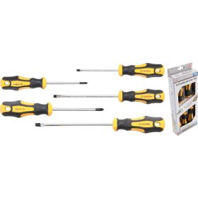   Kraftmann 5 részes műhely csavarhúzó készlet csúszásmentes gumírozott nyéllel (BGS 7946)