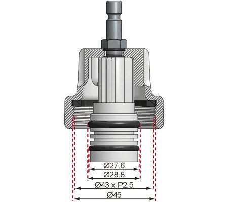 BGS technic #16 adapter: Mercedes A-Class, a BGS 8027 / BGS 8098 radiátor nyomásellenőrző készlethez (BGS 8027-16)