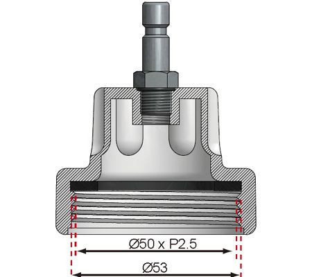 BGS technic #6 adapter: Ford, Mercedes, Porsche és más típusok, a BGS 8027 / BGS 8098 radiátor nyomásellenőrző készlethez (BGS 8027-6)