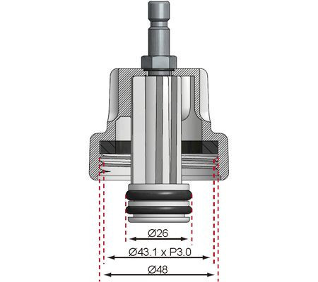 BGS technic #7 adapter: Renault, Saab és más típusok, a BGS 8027 / BGS 8098 radiátor nyomásellenőrző készlethez (BGS 8027-7)