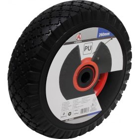   Kraftmann Tömör PU kerék kézikocsikhoz, piros-fekete, 260 mm (BGS 80650)