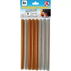   Kraftmann 8 darab fényes arany / ezüst színű ragasztórúd, 11mm (BGS 80848)