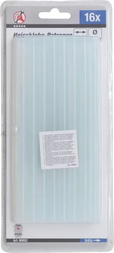 Kraftmann 16 darab ragasztórúd, 11 x 200mm, a BGS 8050 / BGS 85800 ragasztópisztolyhoz (BGS 80852)