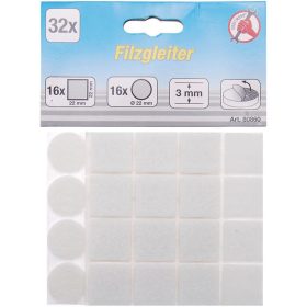 Kraftmann Filc alátét, fehér, 32 részes (BGS 80860)