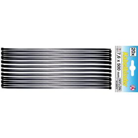   Kraftmann 20 részes kábelkötöző készlet, 7.6 x 500 mm (BGS 80879)