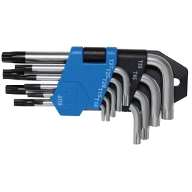   BGS technic 9 részes biztonsági Torx kulcs készlet, fúrt, T10-T50 (BGS 809)