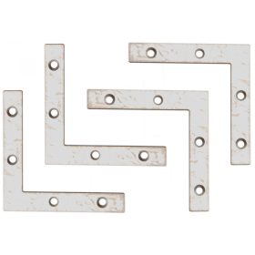   Kraftmann 4 db-os acél konzol készlet, 75x75x12 mm (BGS 80921)