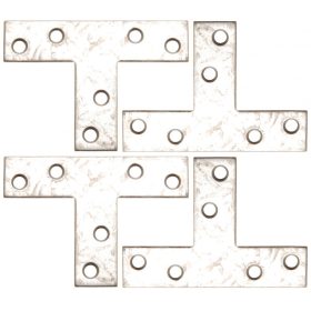   Kraftmann 4 db-os acél konzol készlet, 70x50x16 mm (BGS 80927)