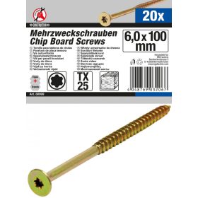   Kraftmann 20 db facsavar, 6.0 x 100 mm, Torx T25 fejjel (BGS 80999)