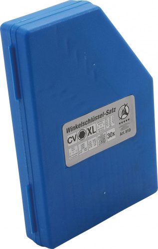Kraftmann 30 részes Imbuszkulcs készlet tartóban, collos és metrikus méretek (BGS 810)