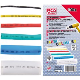   BGS technic Színes zsugorcső készlet, 100 részes (BGS 8123)