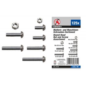   Kraftmann Csavar és anya készlet M4 + M5, 125 részes (BGS 8134)