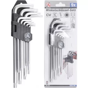 Kraftmann 9 részes Torx kulcs készlet, T10-T50 (BGS 816)
