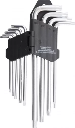 Kraftmann 9 részes Torx kulcs készlet, T10-T50 (BGS 816)