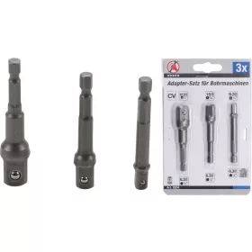   Kraftmann 3 részes adapter készlet fúrókhoz 1/4" - 3/8" - 1/2" (BGS 8204)