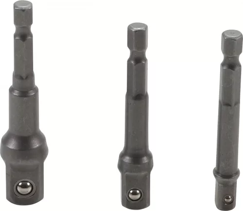 Kraftmann 3 részes adapter készlet fúrókhoz 1/4" - 3/8" - 1/2" (BGS 8204)