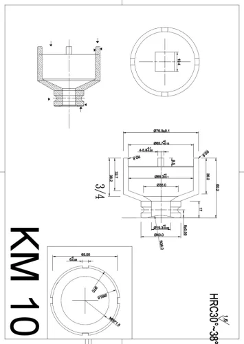 BGS Technic körmös dugófej | KM10 (BGS 8337-10)