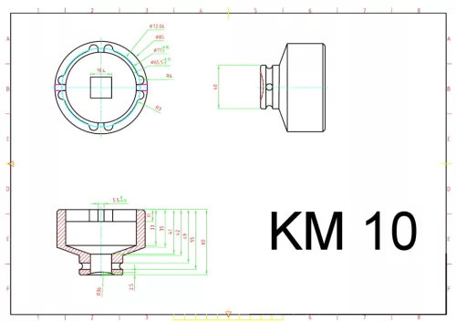 BGS Technic körmös dugófej | KM10 (BGS 8337-10)